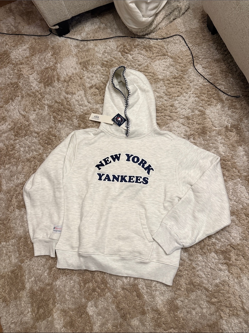 Madhappy Cream New York Yankees Hoodie
